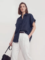 Relaxed Button Down Ramie Shirt