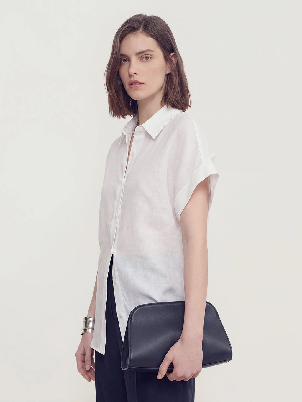 Relaxed Button Down Ramie Shirt