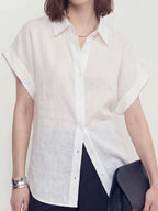 Relaxed Button Down Ramie Shirt