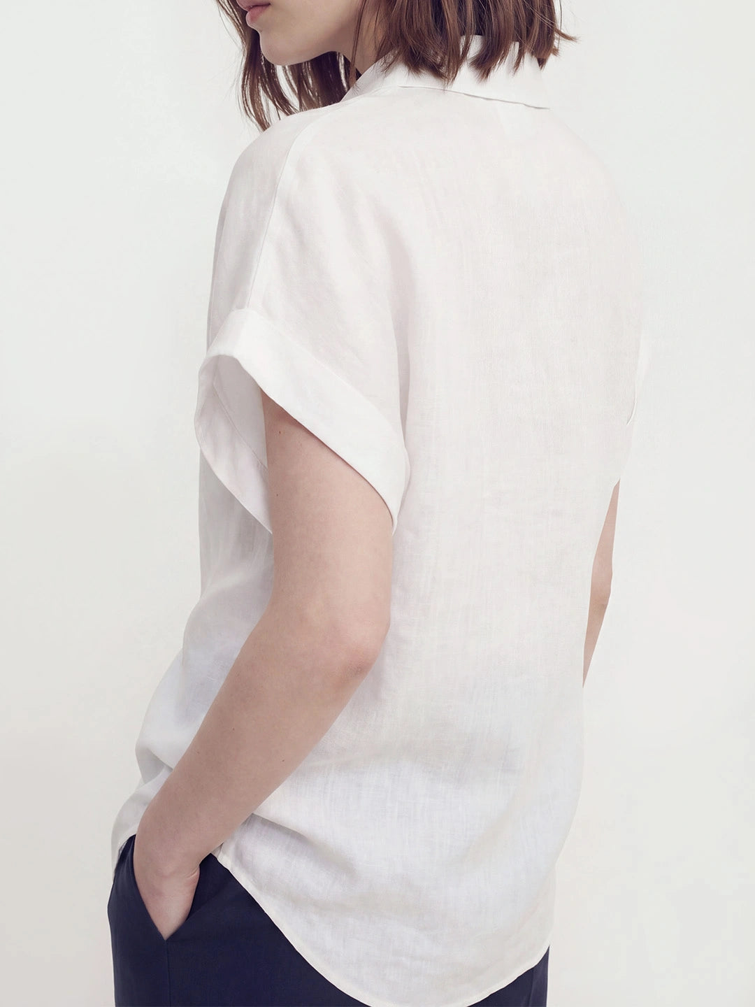 Relaxed Button Down Ramie Shirt