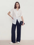 Relaxed Button Down Ramie Shirt