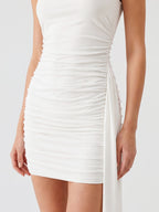 Ruched Drape Sculpt Mini Dress
