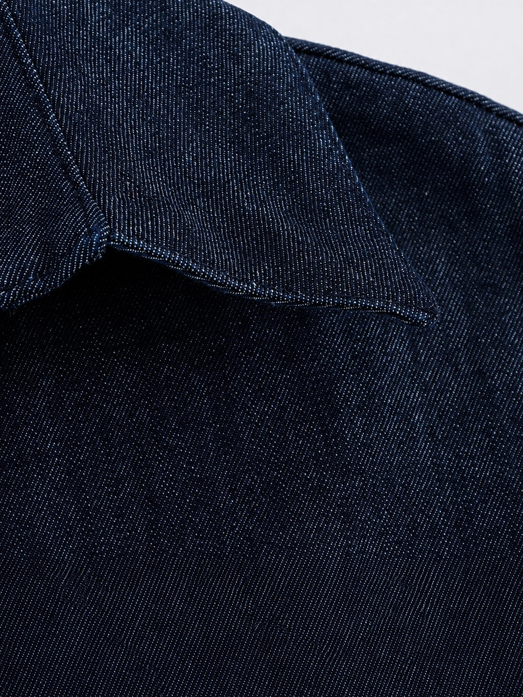 Ruched Waist Button-Down Denim Midi Dress