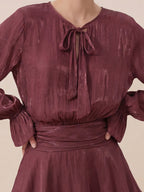 Valentine's Day Exclusive -Ruched Waist Ruffle Mini Dress