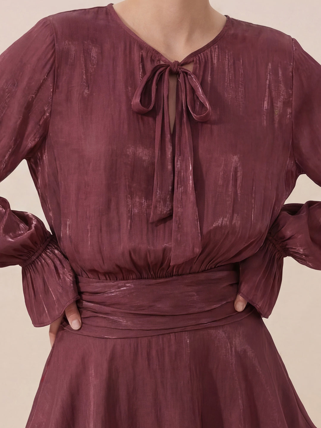 Valentine's Day Exclusive -Ruched Waist Ruffle Mini Dress