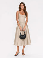 Scoop Neck Corset A-Line Dress