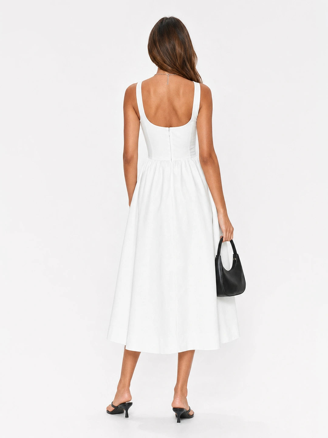 Scoop Neck Corset A-Line Dress