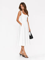 Scoop Neck Corset A-Line Dress