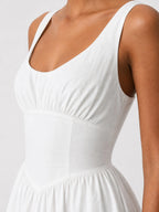 Scoop Neck Corset A-Line Dress