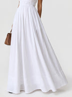 Shirred Strapless Relaxed Maxi Dress