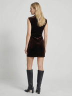 Sleeveless Velvet Mini Dress
