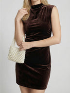 Sleeveless Velvet Mini Dress