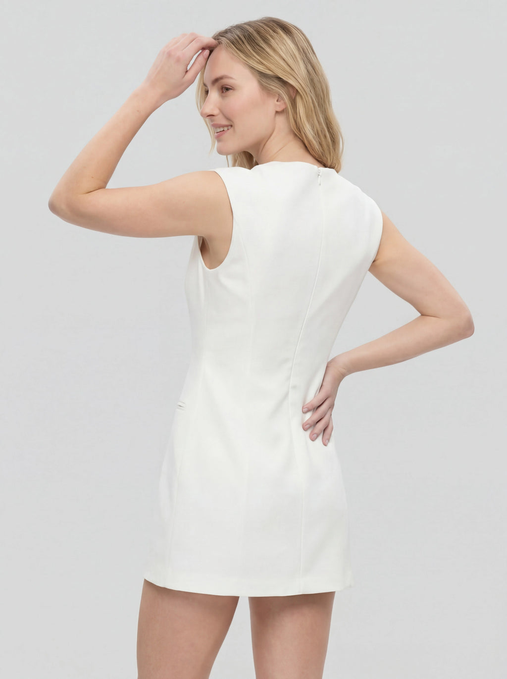 Sleeveless V-neck Mini Dress