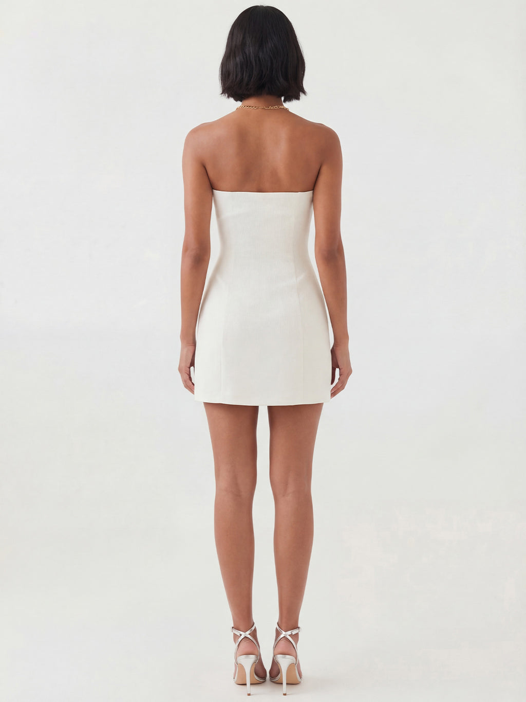 Sleeveless strapless mini dress