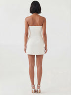 Sleeveless strapless mini dress