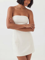 Sleeveless strapless mini dress