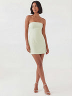 Sleeveless strapless mini dress