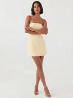 Sleeveless strapless mini dress
