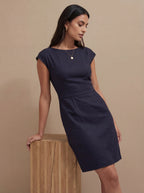 Slim Fit Round-Neck Cotton Dress