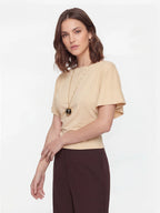 Boat Neck Tencel Flutter Top