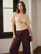 Boat Neck Tencel Flutter Top