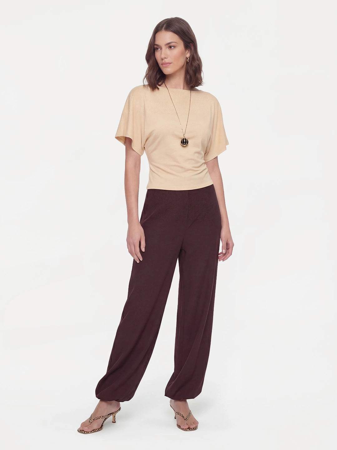 Boat Neck Tencel Flutter Top