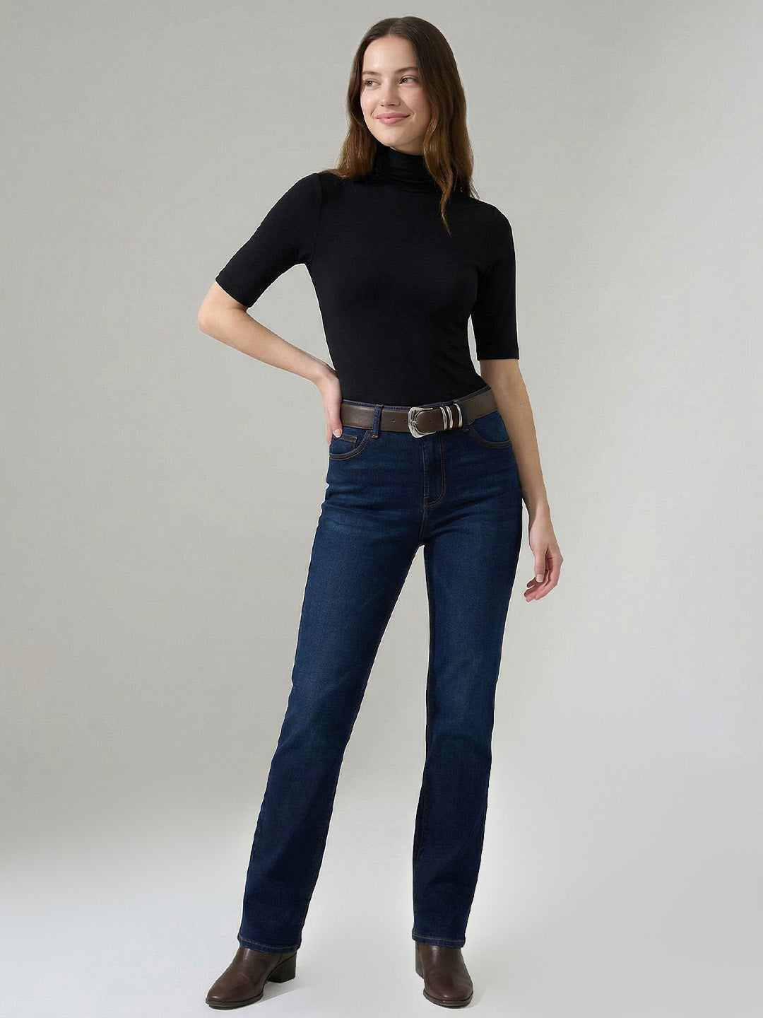 Soft turtleneck knit top