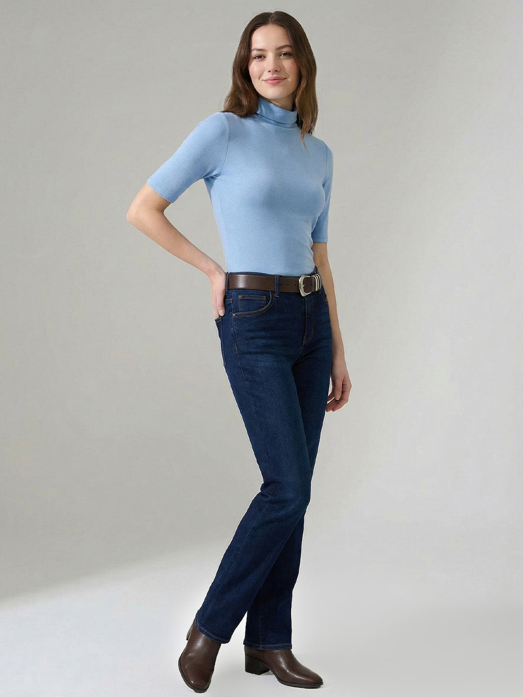 Soft turtleneck knit top