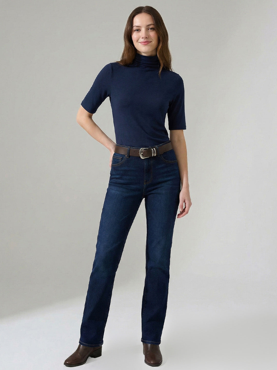 Soft turtleneck knit top