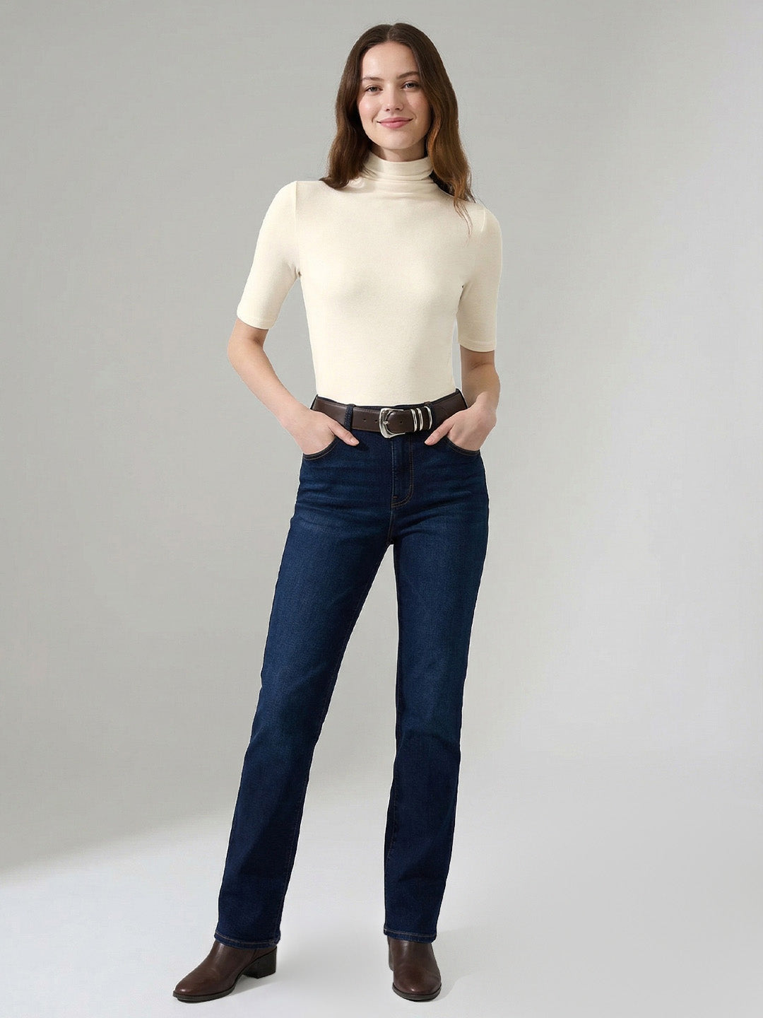 Soft turtleneck knit top Secondary image