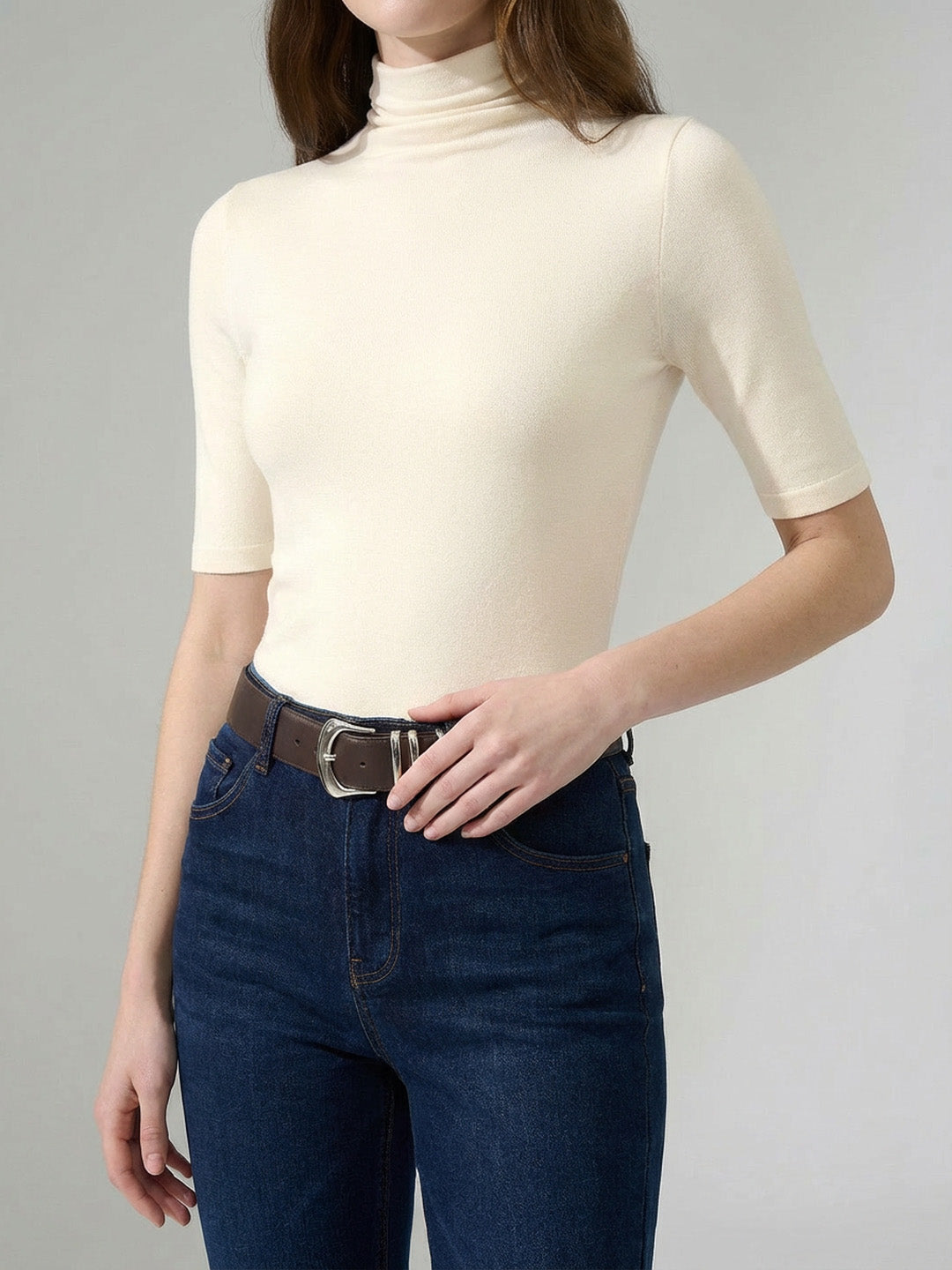 Soft turtleneck knit top
