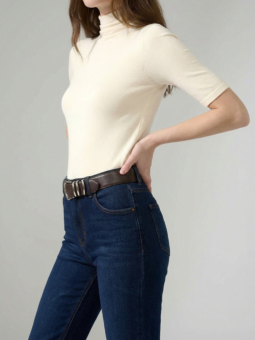 Soft turtleneck knit top