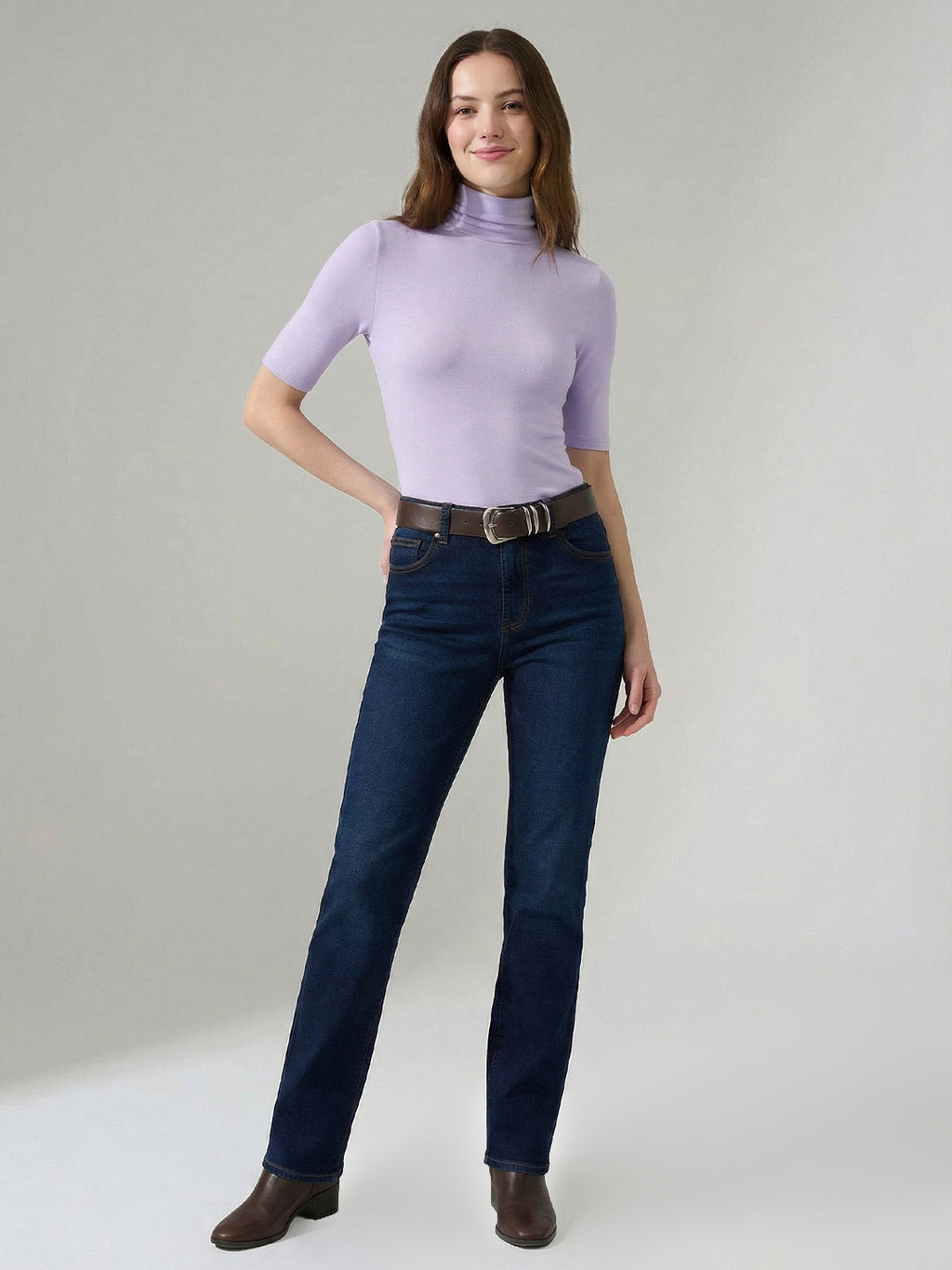 Soft turtleneck knit top