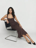 Spaghetti strap fitted dress