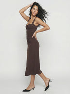 Spaghetti strap fitted dress