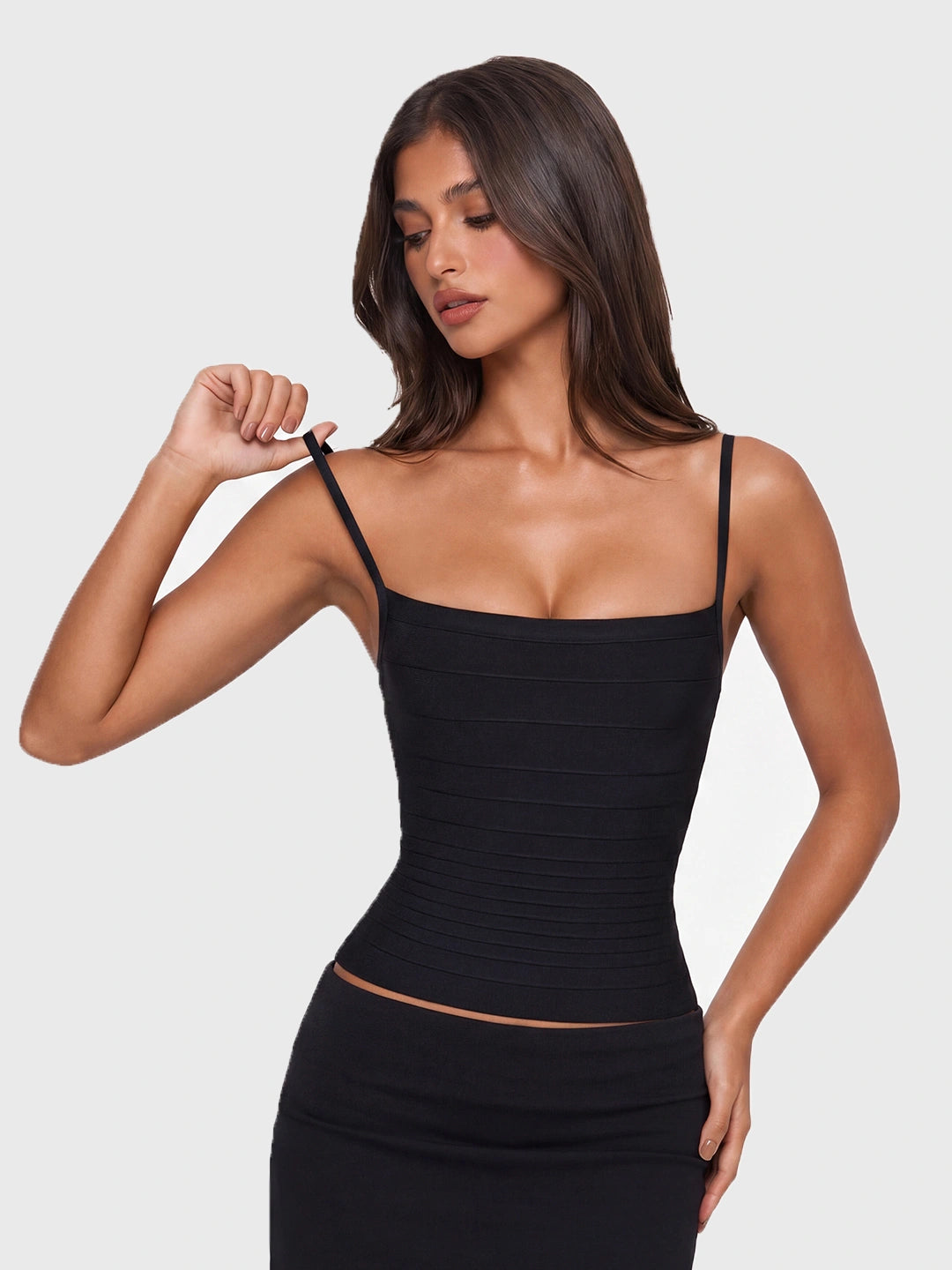 Square-Neck Bandage Tight Cami Top