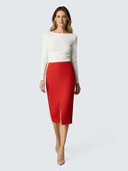 Stretch pencil skirt