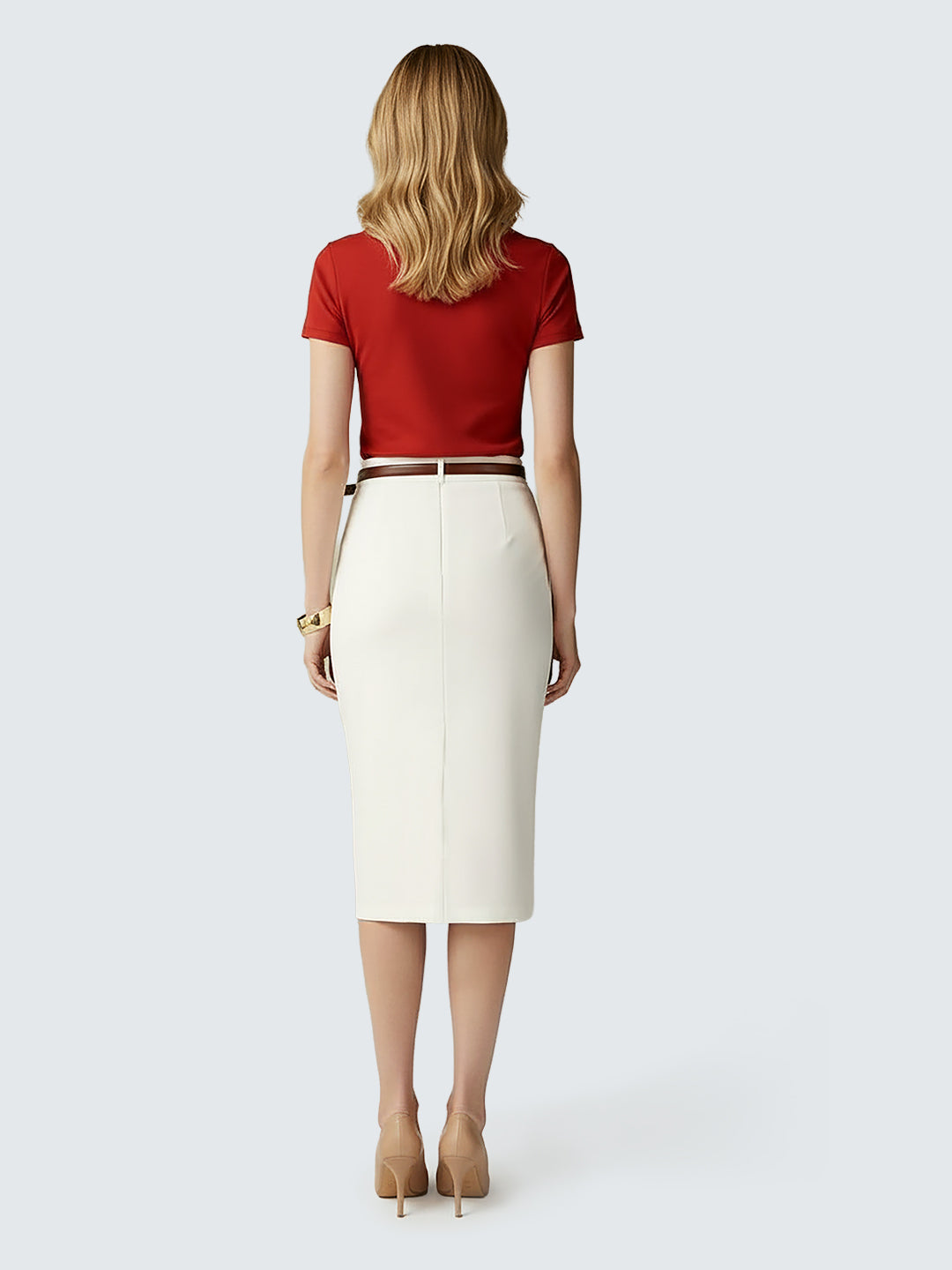 Stretch pencil skirt