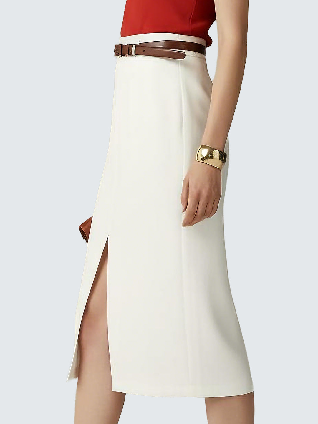 Stretch pencil skirt