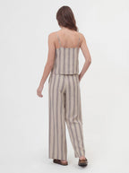 Stripe Linen Cami Wide Leg Set