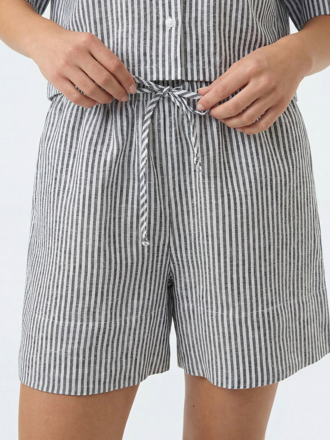 Stripe Linen Short
