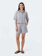Stripe Linen Short