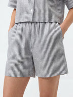 Stripe Linen Short