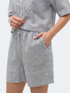 Stripe Linen Short