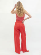 Red Stripe Knit Sweater Vest