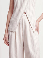 Striped Criss-cross Halter Two-Piece Set