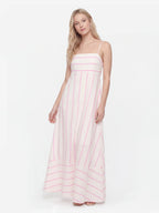 Striped Fit and Flare Maxi Dress