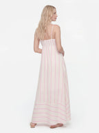 Striped Fit and Flare Maxi Dress