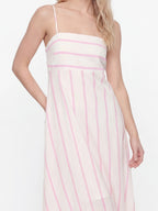 Striped Fit and Flare Maxi Dress