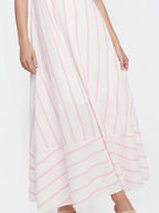 Striped Fit and Flare Maxi Dress